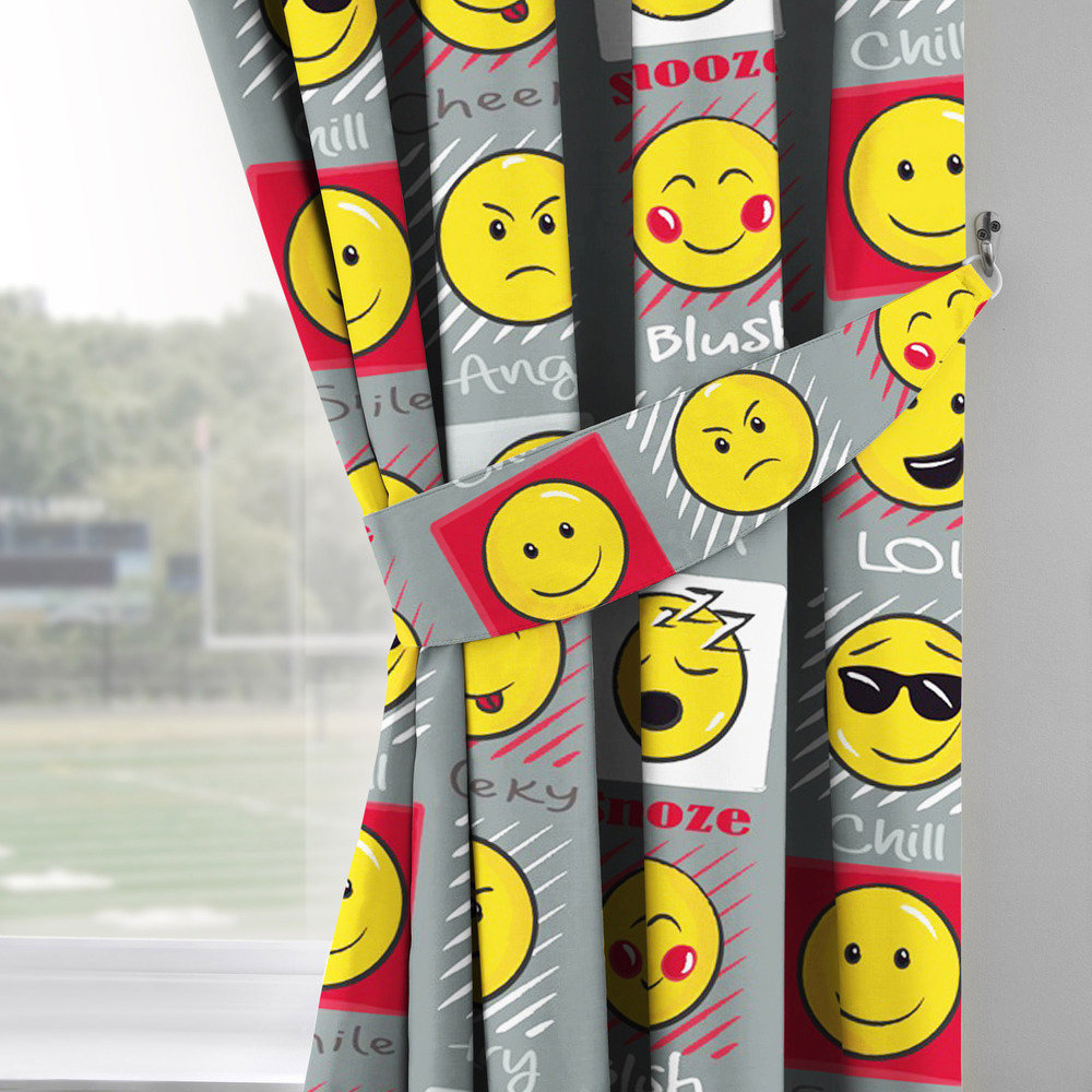 Velosso Expressions Grey Tape Top Curtains 168 x 183cm Image 2