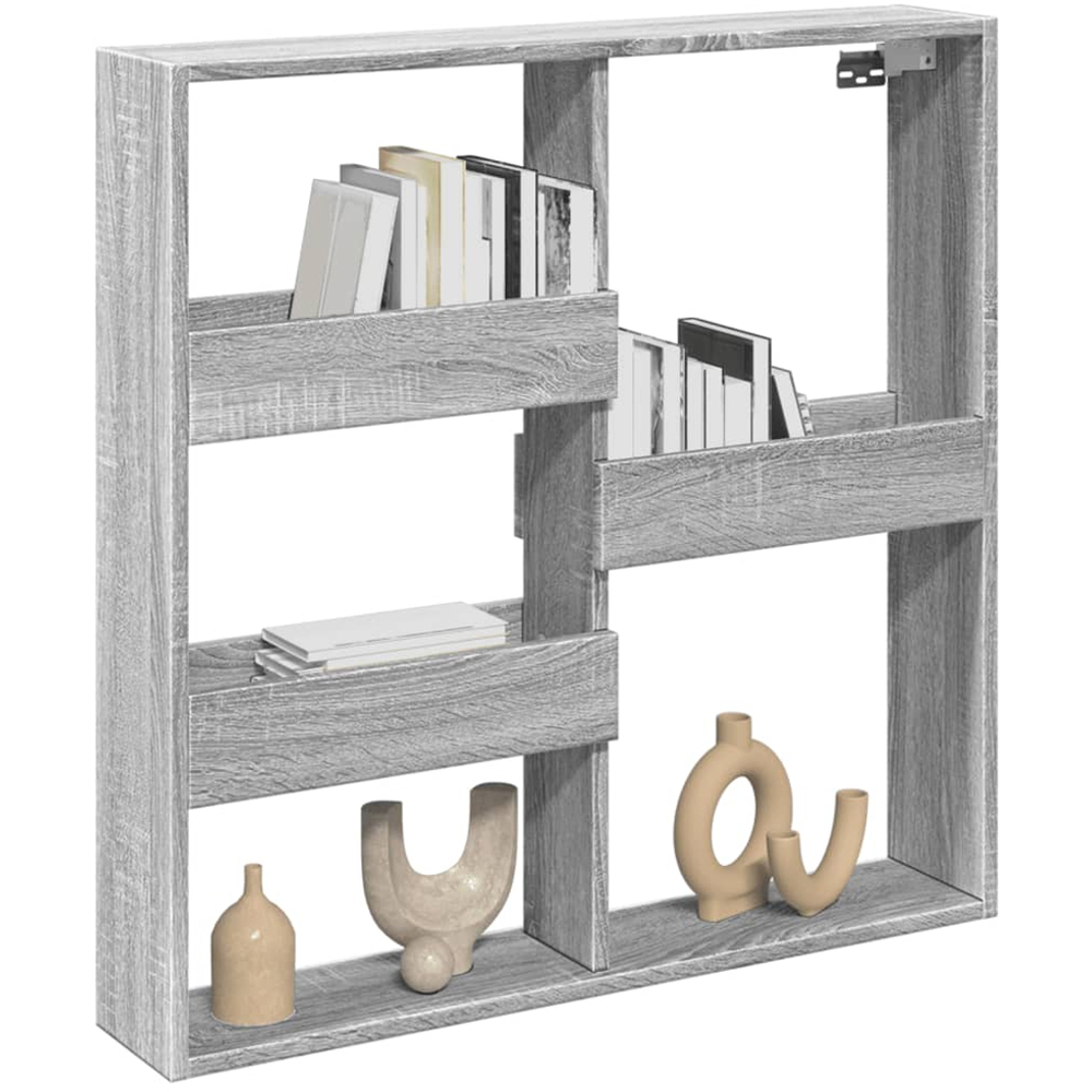vidaXL 5 Shelf Grey Sonoma Wall Cabinet Image 2
