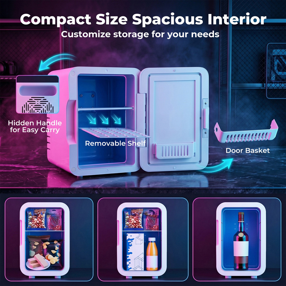 Spector White 7 LED Light Portable Camping Fridge Freezer Image 6