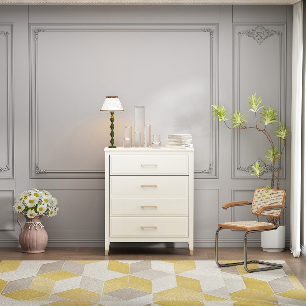 Palazzi 4 Drawer White Chest of Drawers Image 8
