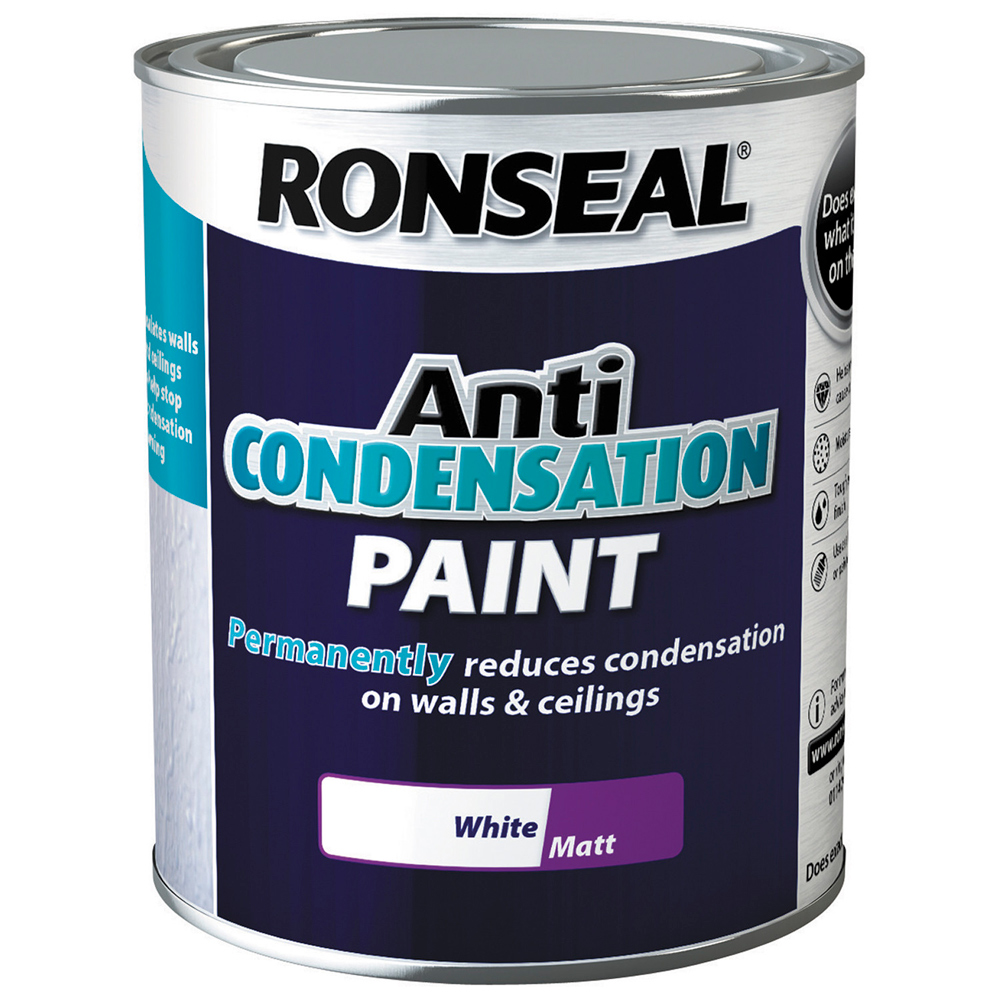 Ronseal Walls & Ceilings White Matt Anti-Condensation Paint 750ml Image 2