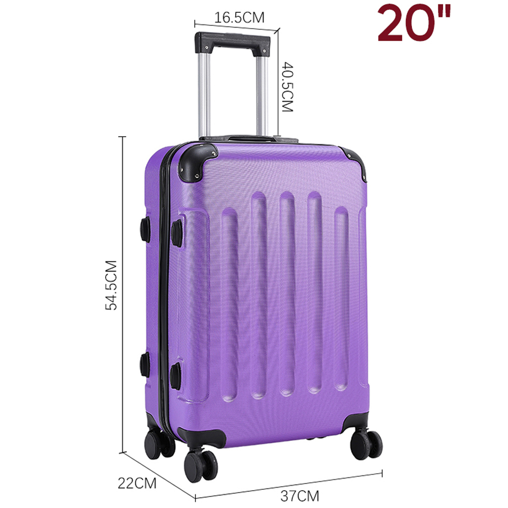 H&O Direct Small Purple ABS Hardshell Suitcase Image 6