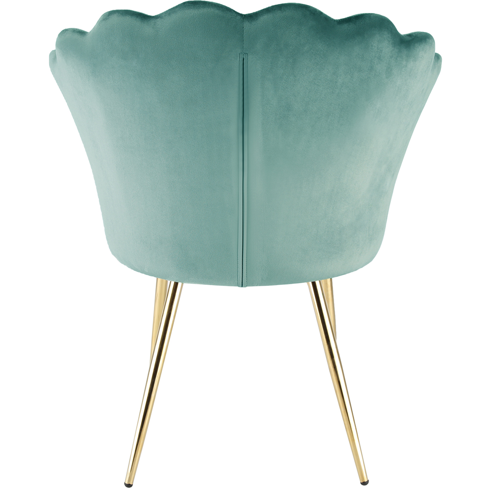 Mini Flora Set of 2 Green Velvet Dining Chair Image 5