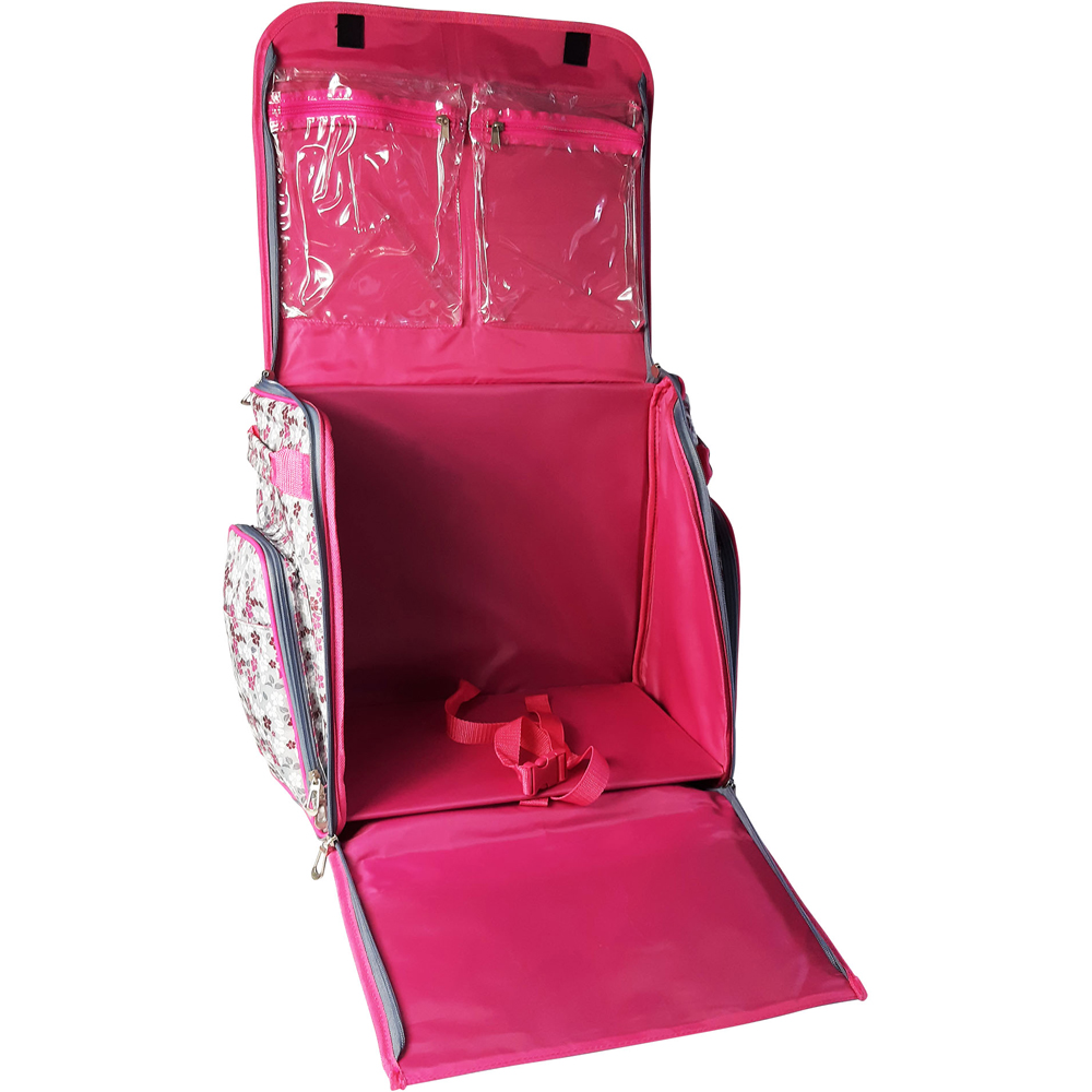 Sewing Online PT950-HOT-PINK-FLORAL 5 Piece Hot Pink Floral Craft and Sewing Storage Bundle Image 9