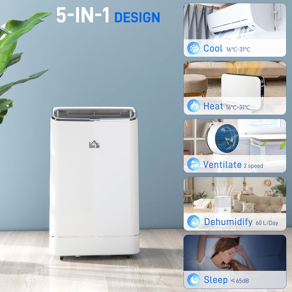 HOMCOM White 14000BTU 5 in 1 Air Conditioner Image 6