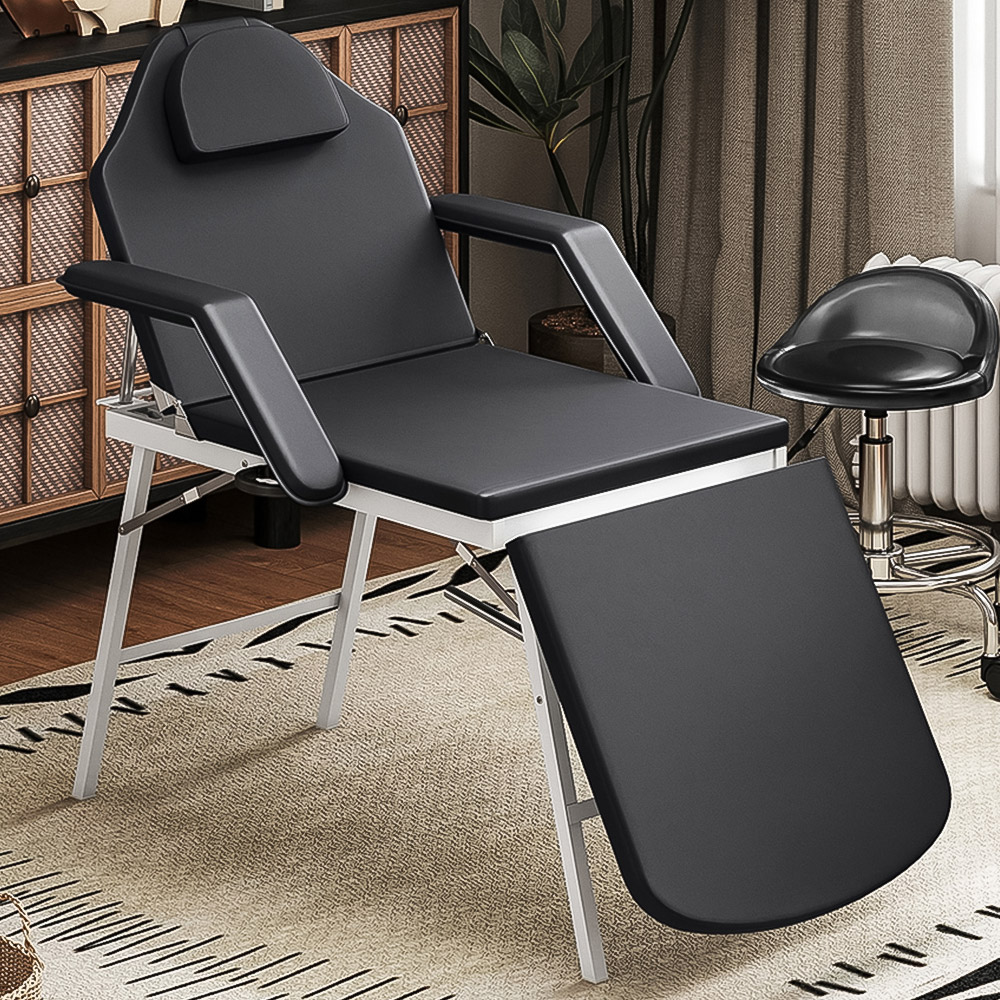 HOMCOM Black 3 Zone Adjustable Massage Table Image 1