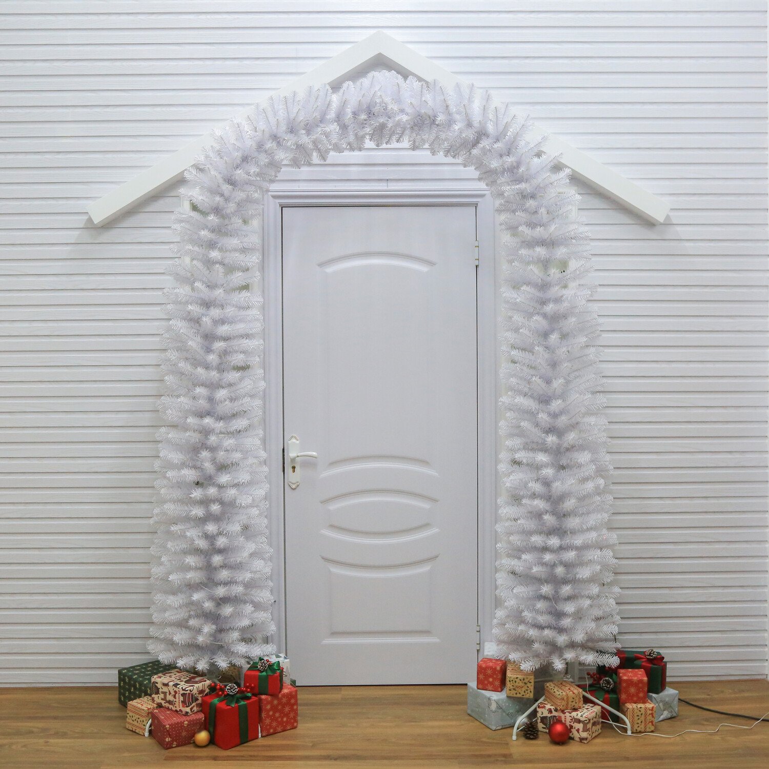 Pre Lit Tree Arch 8ft White  - White Image 2