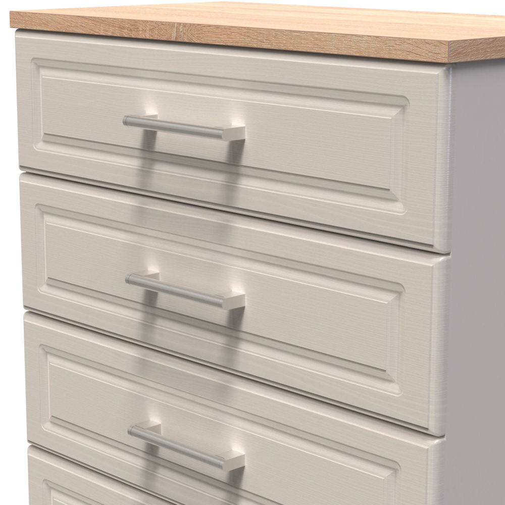 Crowndale Kent Ready Assembled 5 Drawer Kashmir Ash and Modern Oak Chest of Drawers Image 5