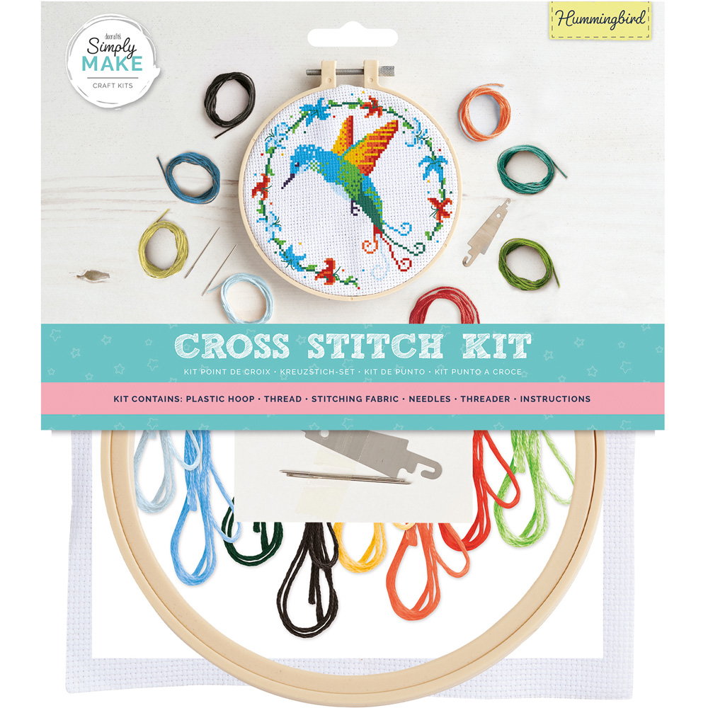 Simply Make Hummingbird Cross Stitch Craft Kit Image