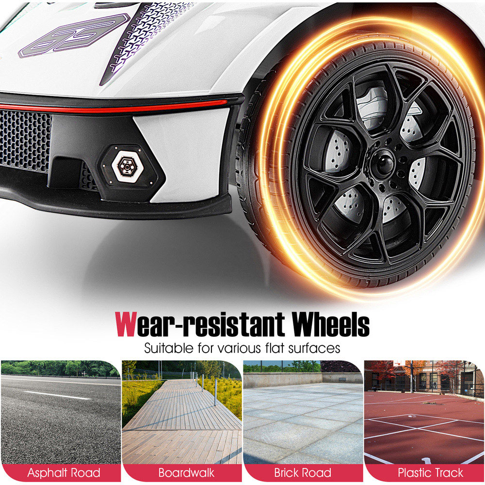 Costway Licensed Lamborghini Ride On Car White Image 5