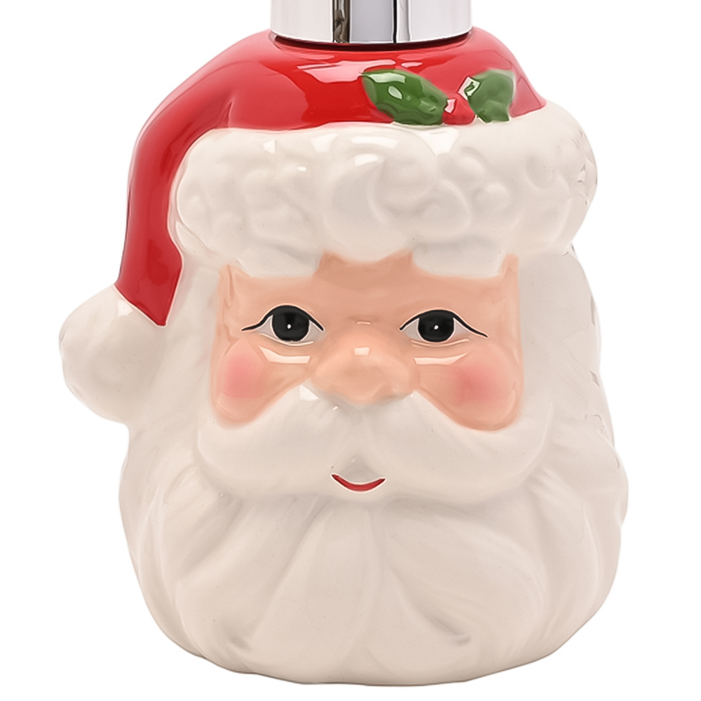 The Seasonal Gift Co. Santa and Friends Santa Ceramic Hand Soap Dispenser Image 2