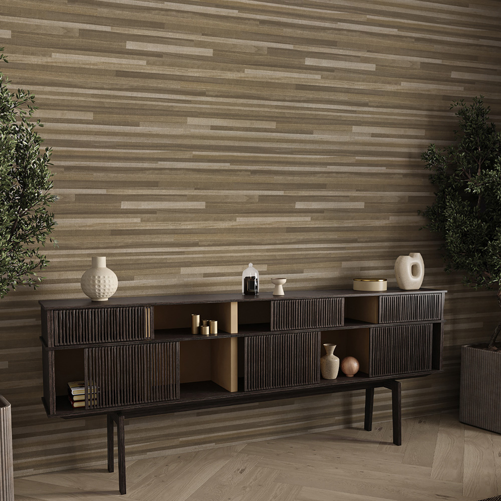Belgravia Décor Palma Wood Mocha and Champagne Wallpaper Image 4