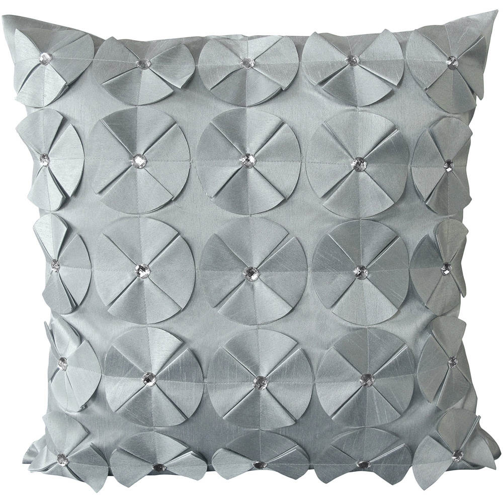 Intimates Vogue Diamante Silver Filled Cushion 56 x 56cm 2 Pack Image 1