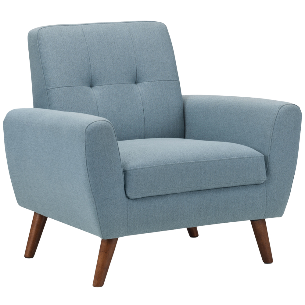 Julian Bowen Monza Blue Compact Retro Armchair Image 2