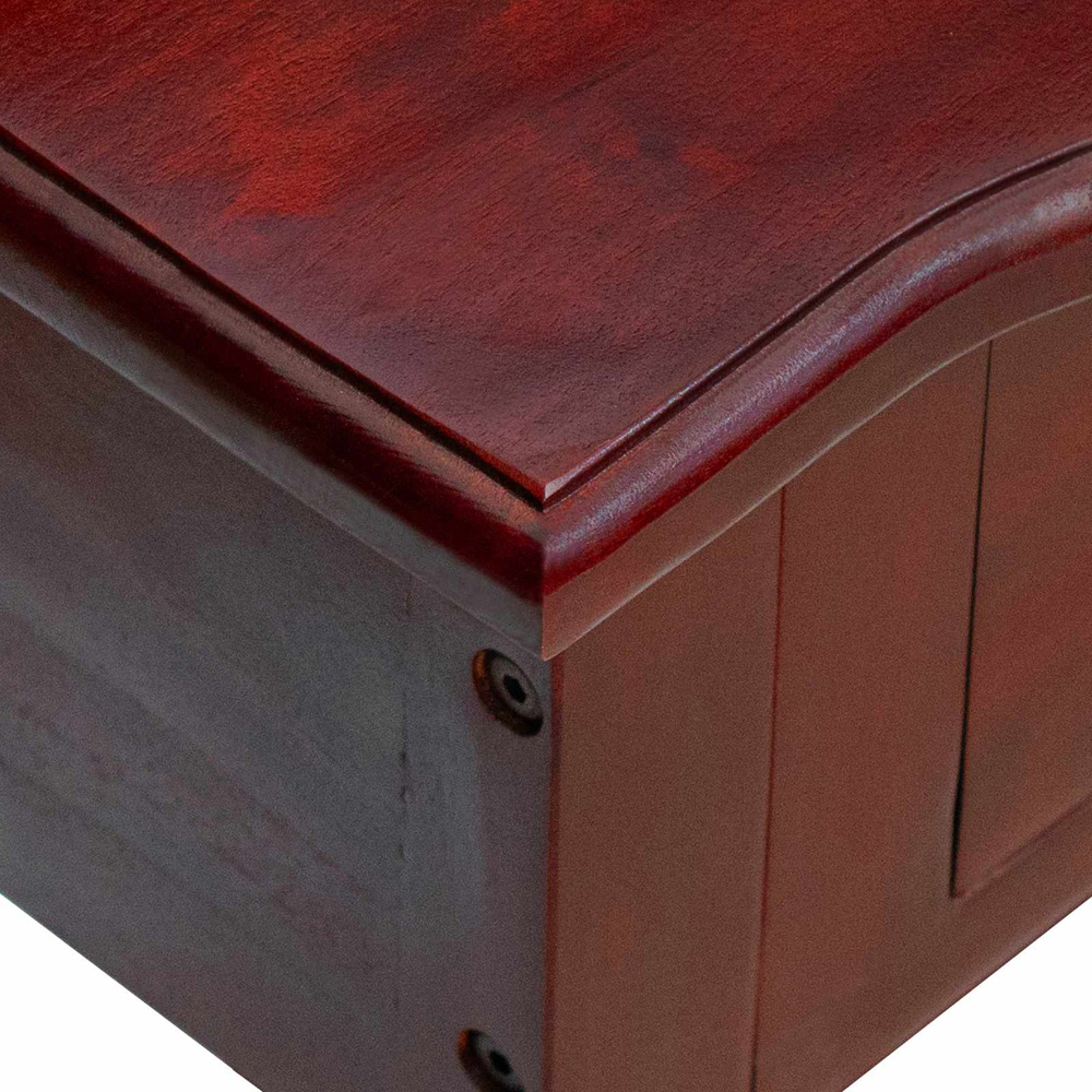 vidaXL 2 Drawer Single Shelf Brown Solid Mahogany Wood Console Table Image 7