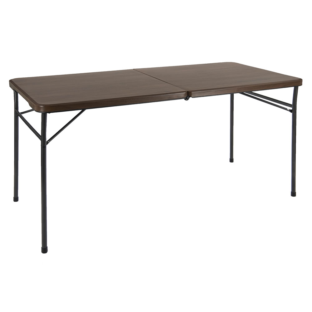 Greenhurst Foldable Woodgrain Table 5ft Wilko