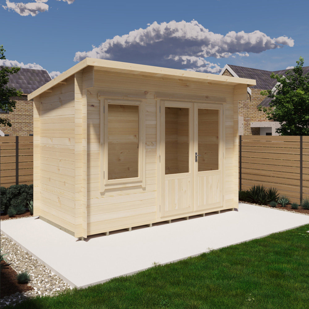 Shire Edgefield 11 x 6ft Apex Garden Log Cabin Image 2