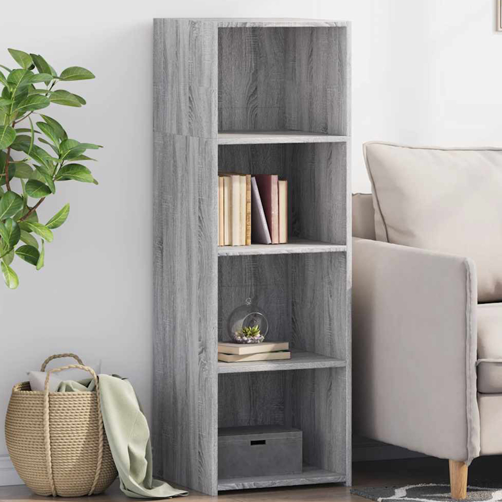 vidaXL 4 Shelf Grey Sonoma Highboard Image 1