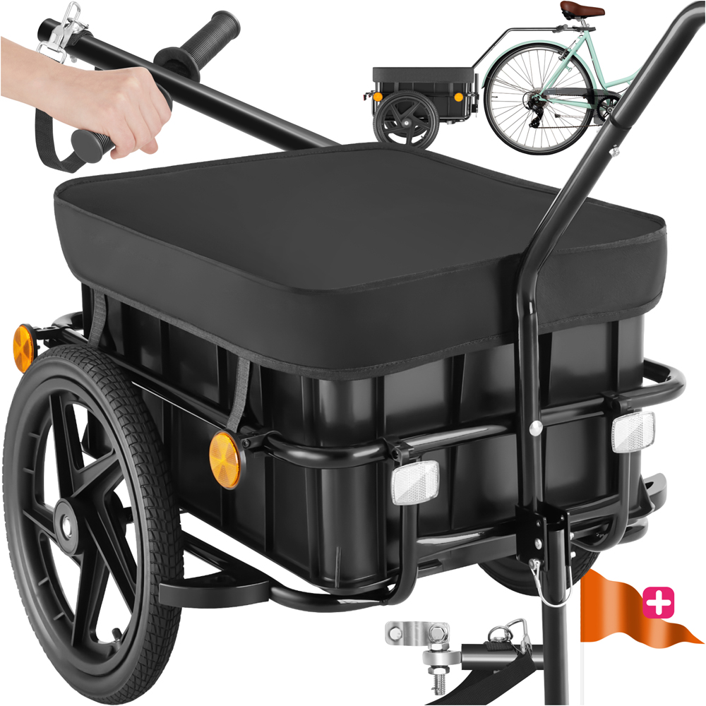 tectake CargoXpress Multifunctional Hand Cart Bicycle Trailer Image 2