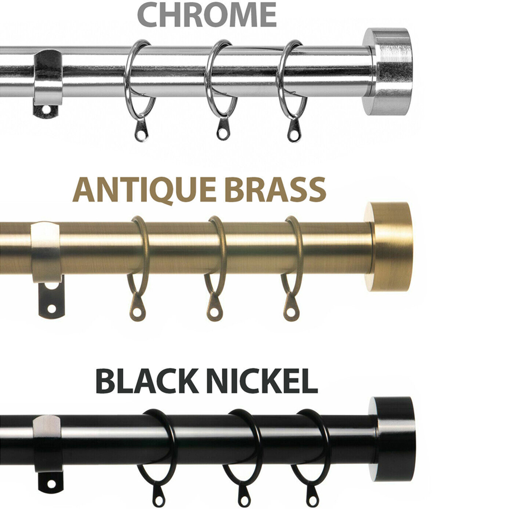 Home Treats 40 to 218cm Extendable Antique Brass Flat Curtain Pole Image 7