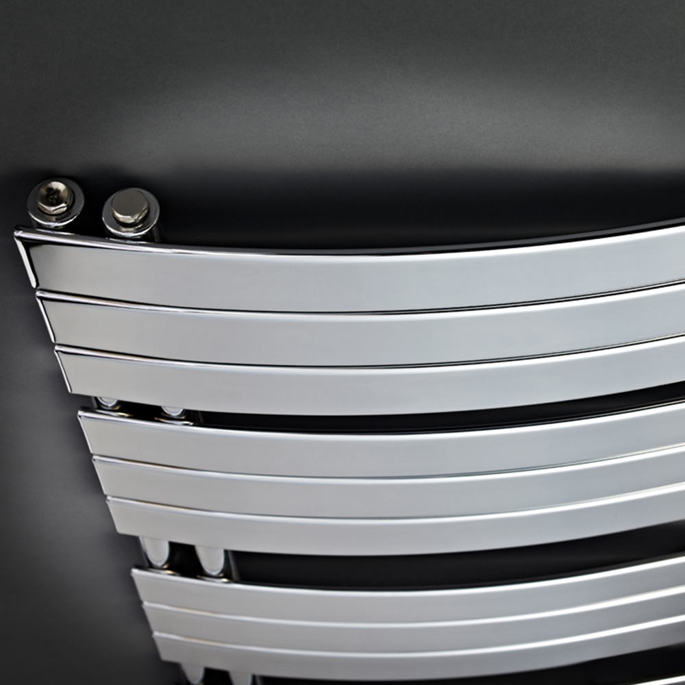 nuie Elgin Chrome Heated Towel Rail 1080 x 550mm Image 2