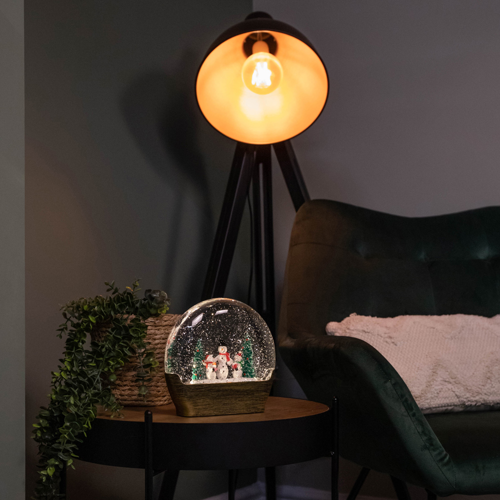 Samuel Alexander Light up Water Dome Christmas Decoration with Snowmen and Trees Scene Image 2