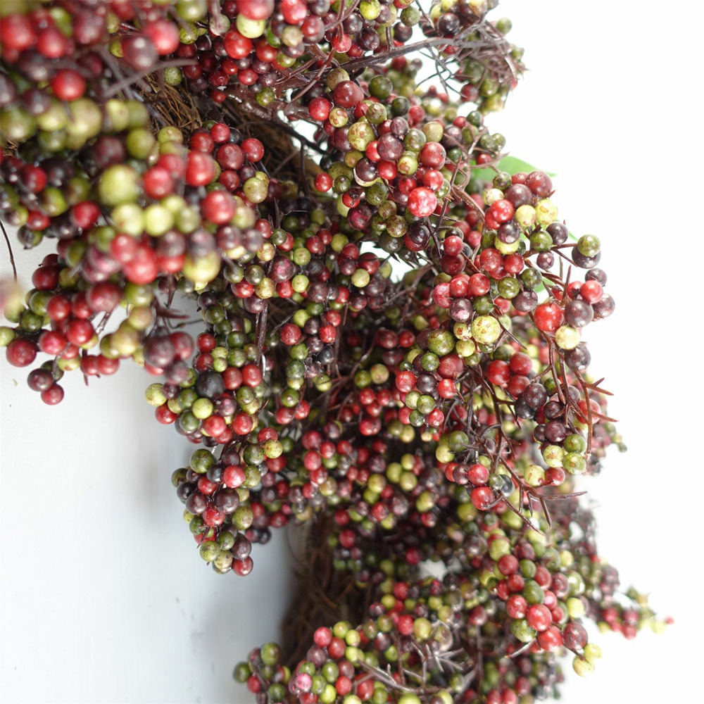 Leaf Black Berries Artificial Wreath 55cm Image 4