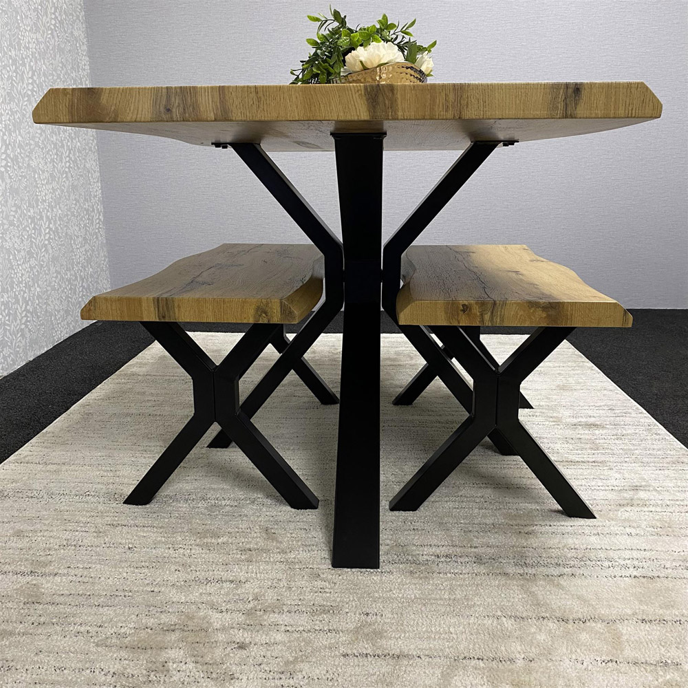 Kosy Koala 4 Seater Wooden Dining Table Set with Benches Image 4