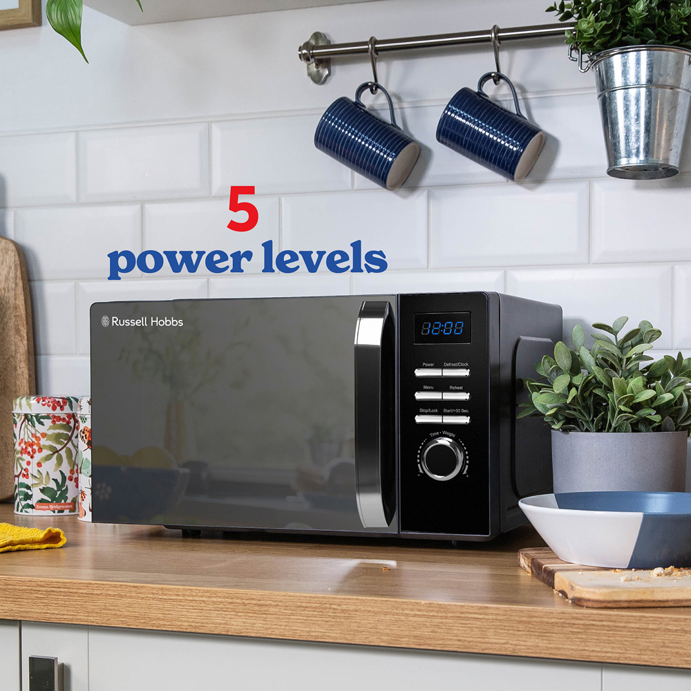 Russell Hobbs RHMD830MB Matt Black 20L Digital Microwave 800W Image 6