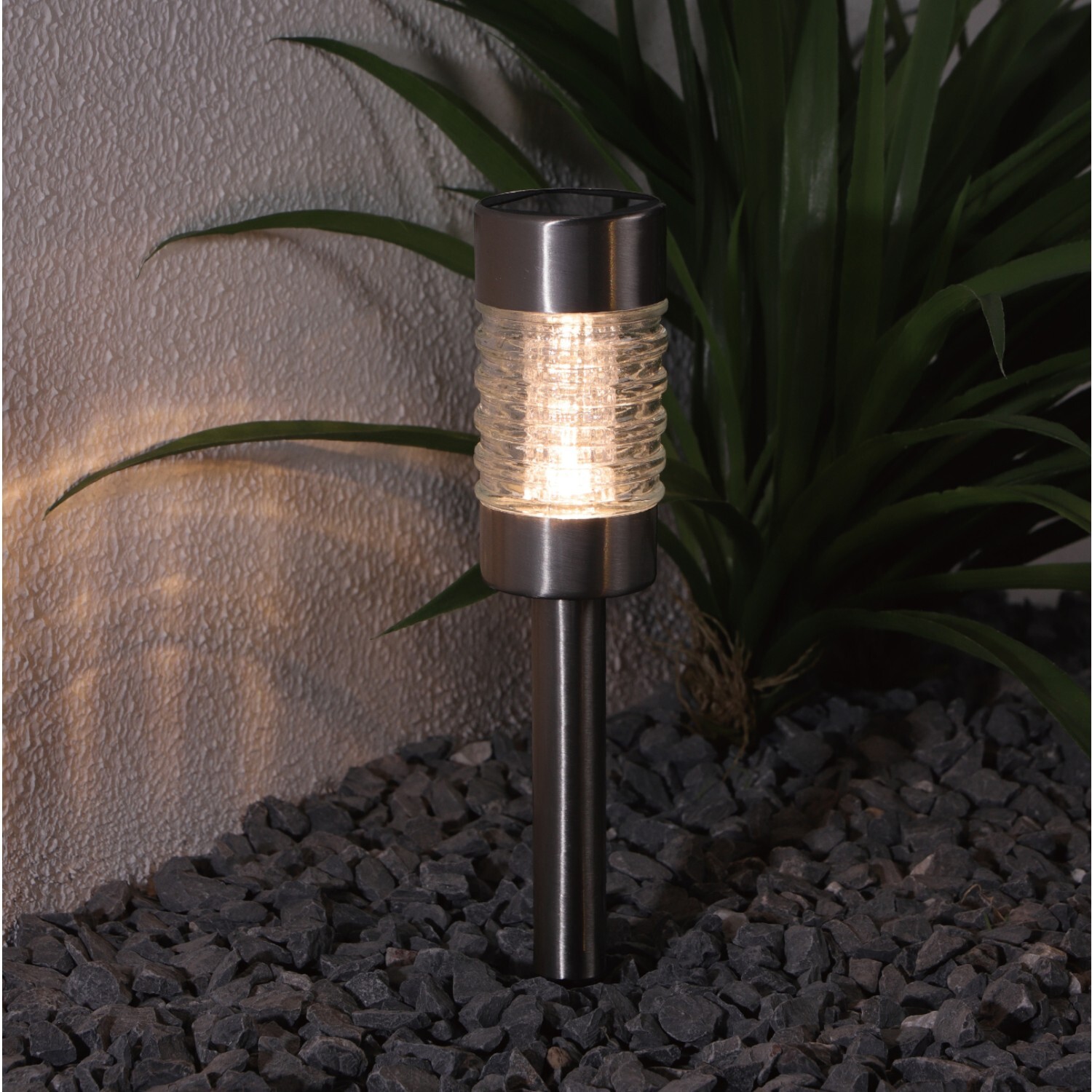 Pack of 4 Solar Mini Bollard Stake Lights Image 2