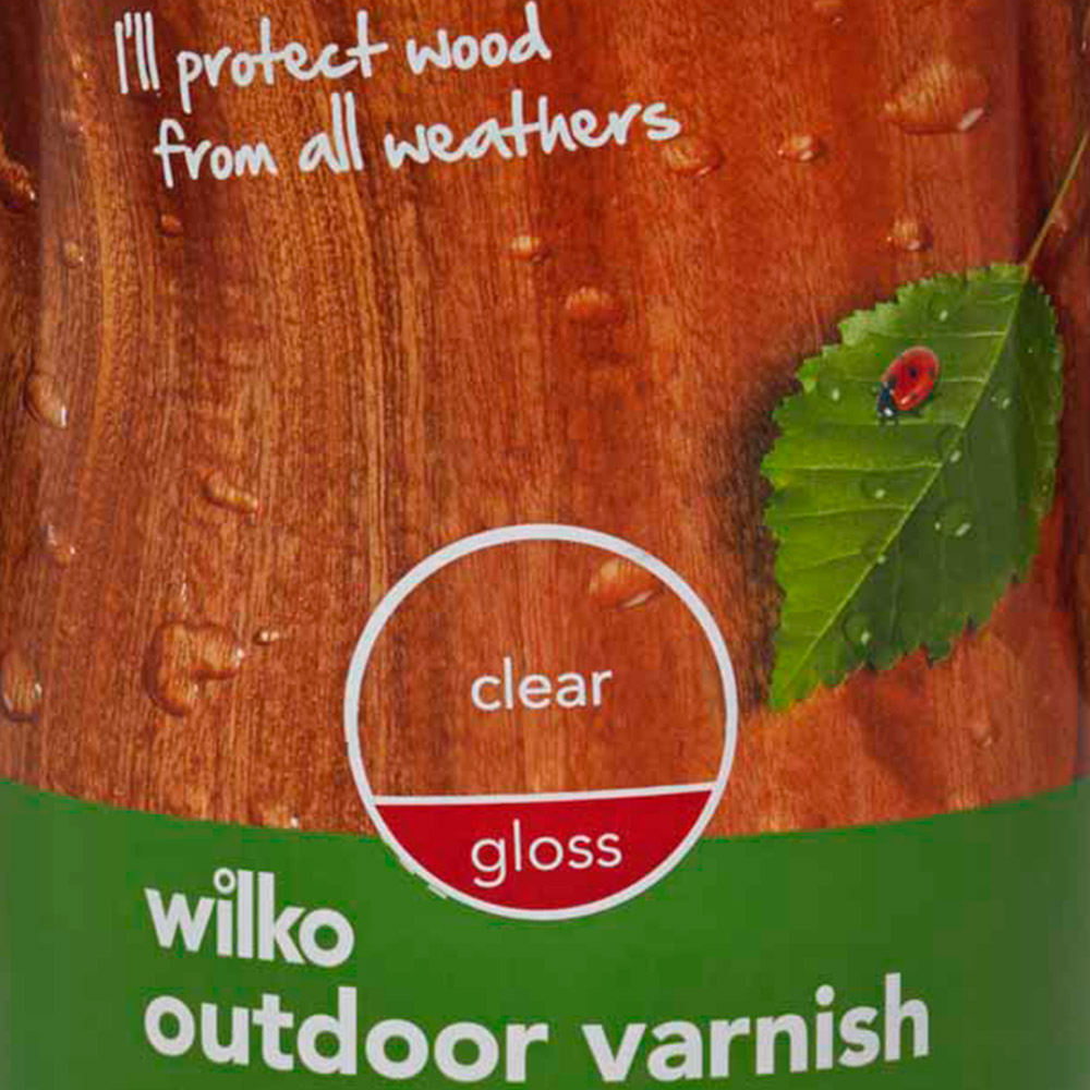 Wilko Clear Gloss Outdoor Varnish 750ml Image 2