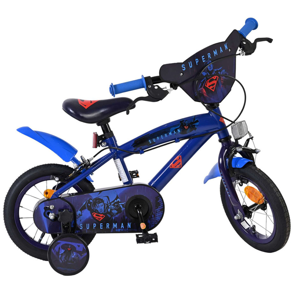 Volare DC Comics Superman Kids 12 inch Multicolour Bike with Stabilisers Image 4