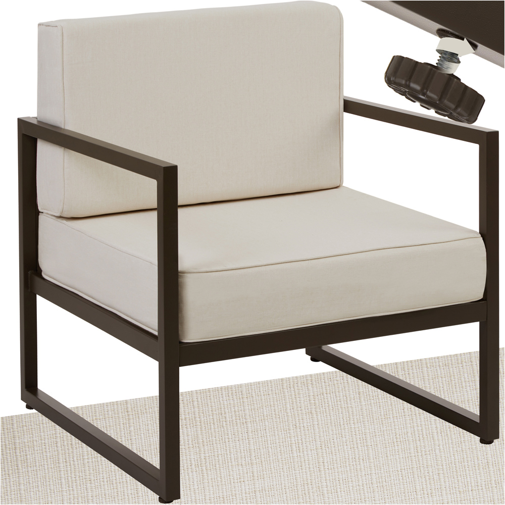 tectake Comosa Brown and Beige Garden Chair Image 2