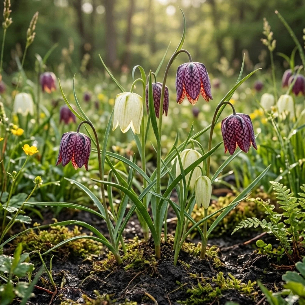 Thompson and Morgan Fritillaria Meleagris Mix Autumn Planting Bulb 40 Pack Image 3