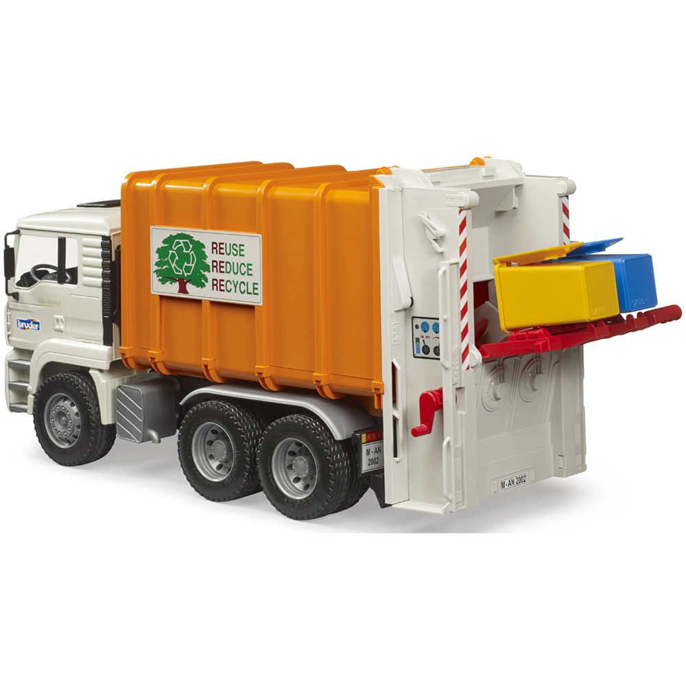 Bruder Kids MAN TGA Rear Loading Garbage Truck Playset Model Image 5