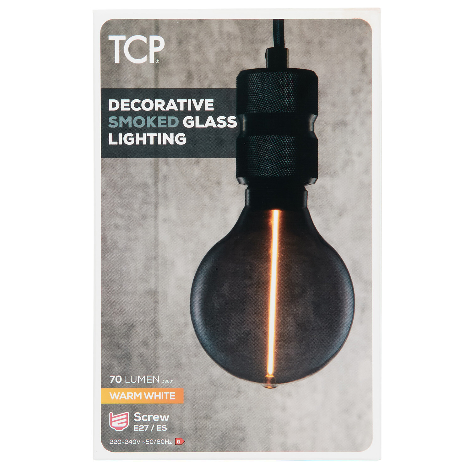 TCP Filament Smoke G95 70L B22 Warm White Bulb - Warm White Image 2