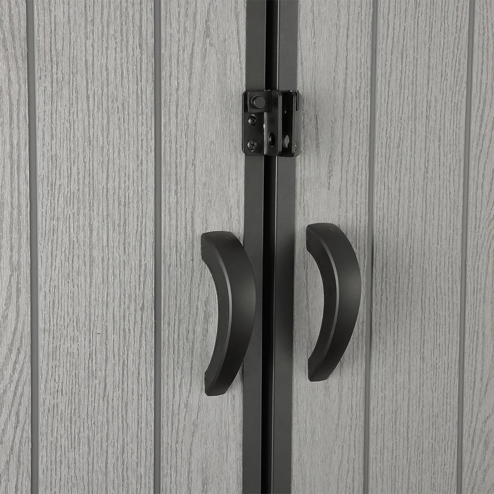 Living and Home 6 x 8ft Grey Apex Garden Tool Shed Image 3