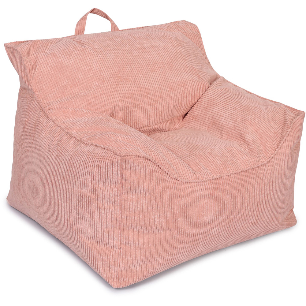 Kaikoo Pink Cord Bean Bag Chair Image 3