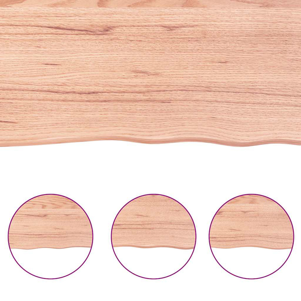 vidaXL 60 x 140cm Light Brown Oak Wood Wall Shelf Image 6