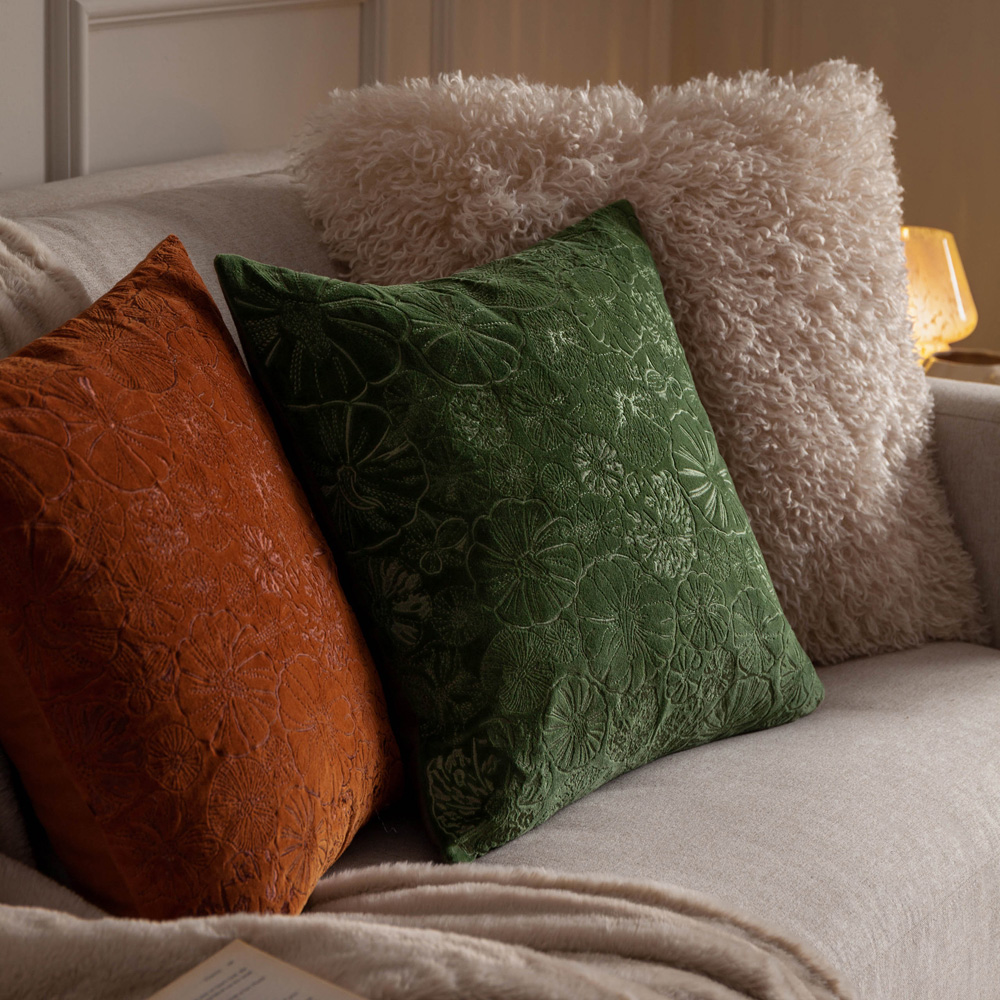 Furn Rowan Natural Faux Fur Reversible Cushion 50 x 50cm Image 6