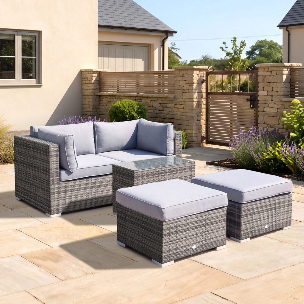 Charles Bentley 4 Seater Multifunctional Contemporary Lounge Set Image 6