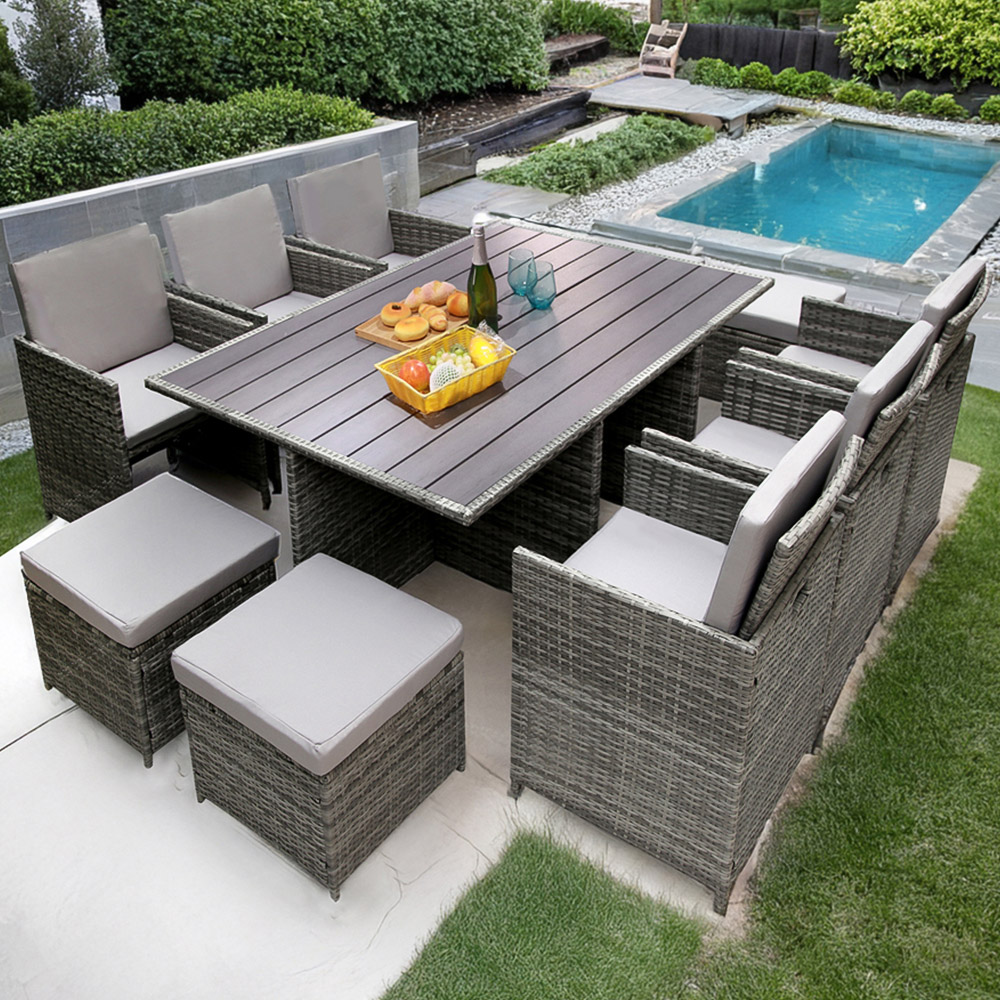 RayGar Hestia 10 Seater Rattan Garden Lounge Set Image 1