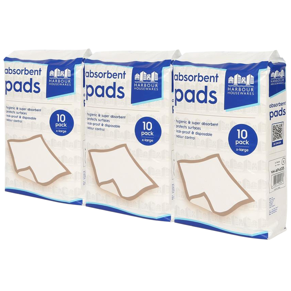 Harbour Housewares Disposable Incontinence Bed Pad 60 x 89cm 30 Pack Image 1
