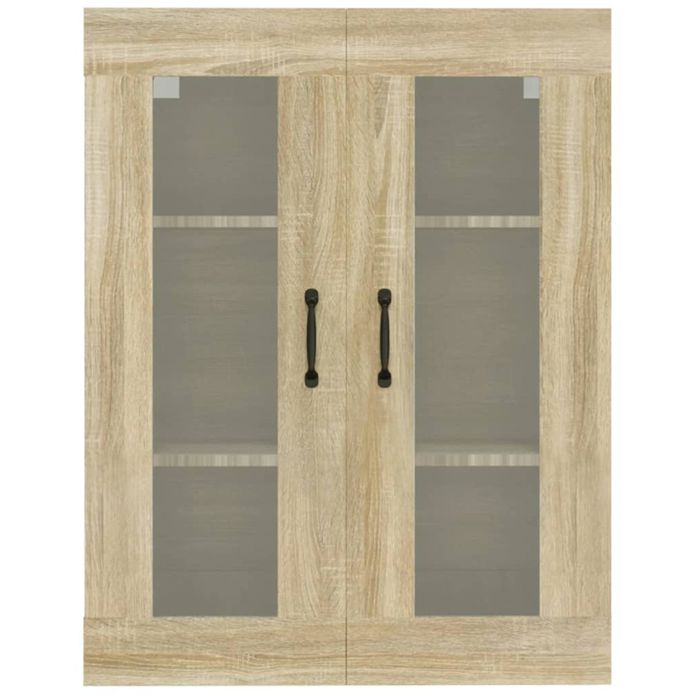 vidaXL 2 Door 3 Shelf Brown Sonoma Oak Hanging Wall Cabinet Image 3