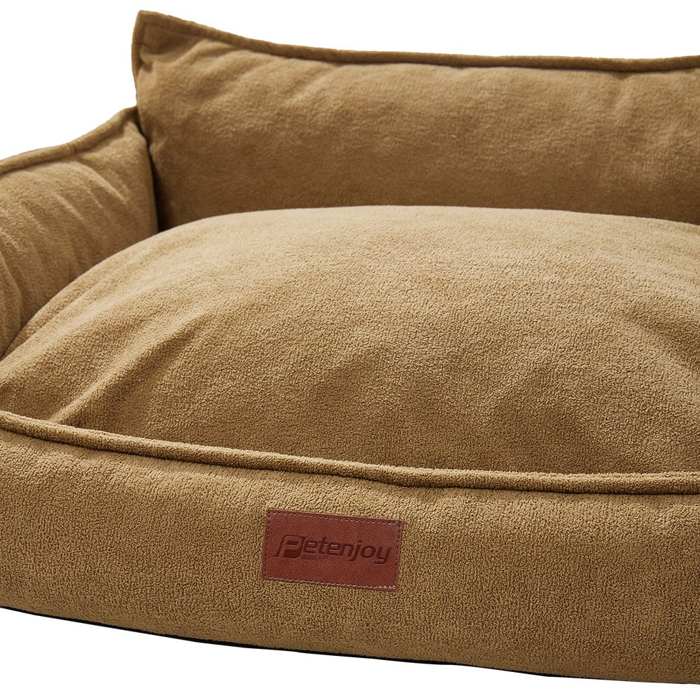 H&O Direct 65cm Brown Washable Pet Sofa Bed Image 4