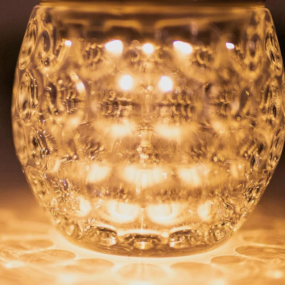 Garden Mile Dimple Glass Jar Solar LED Light Image 4