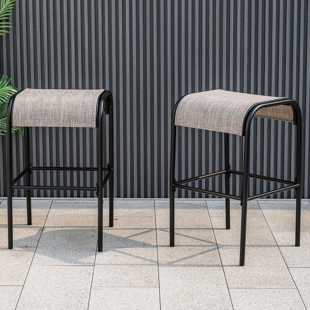 Costway Set of 2 Coffee Bistro Stools Image 1