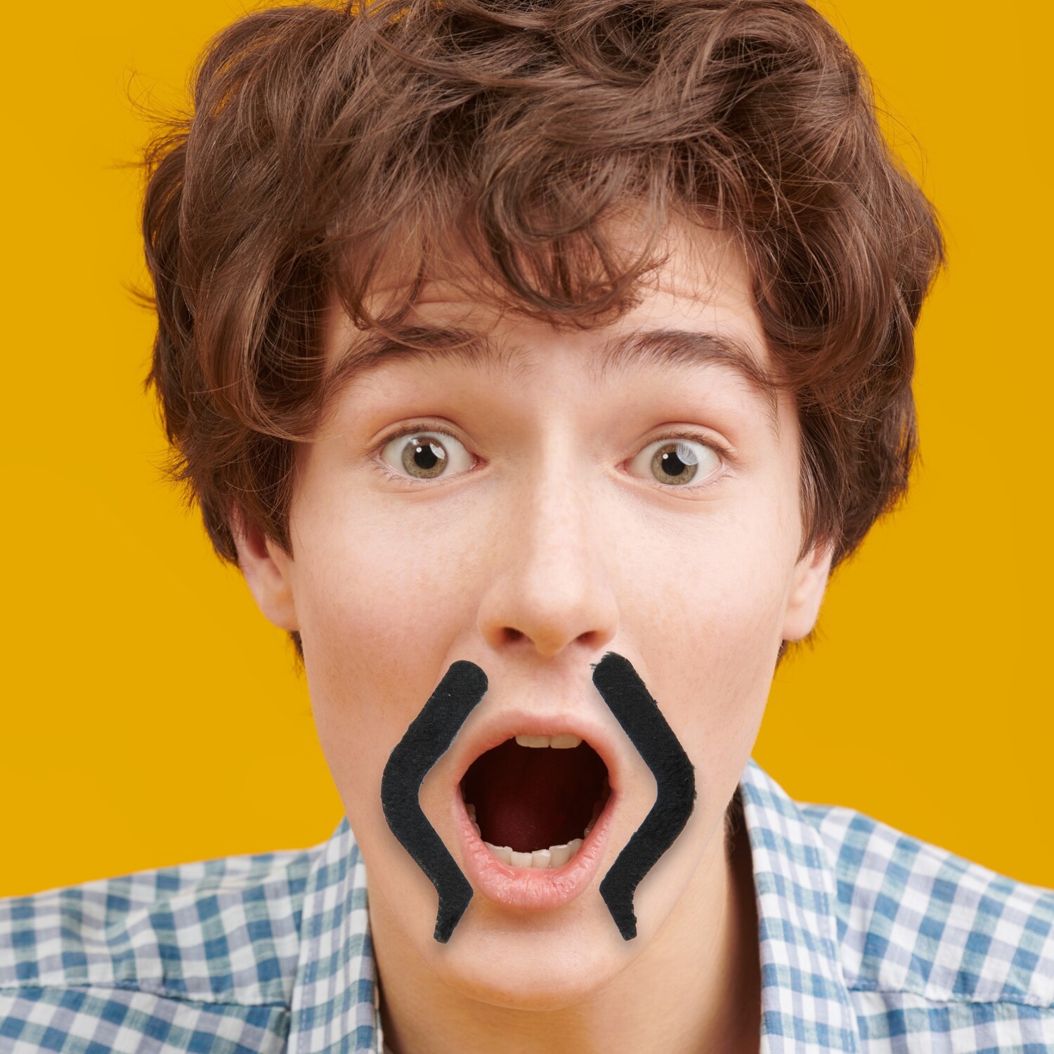 Pack of 6 Fake Moustaches Black Image 8