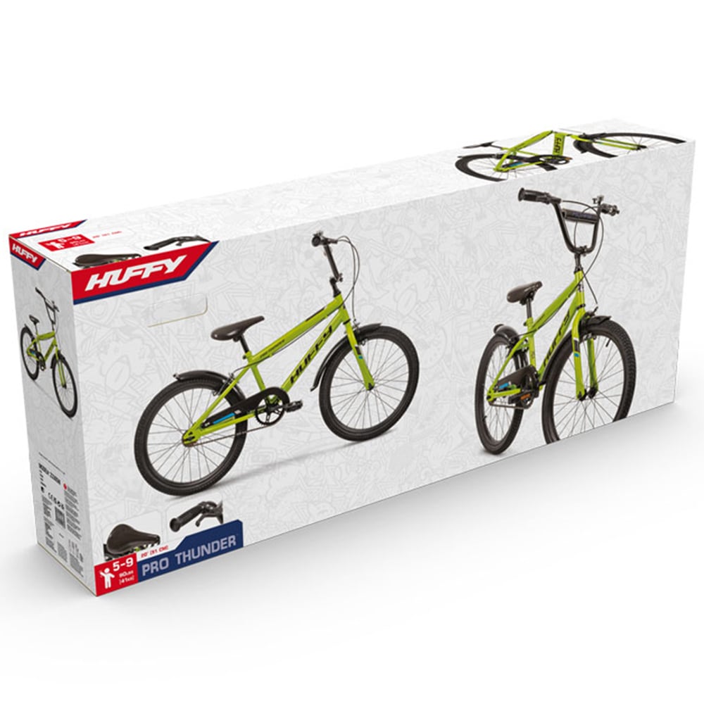 Huffy Pro Thunder Kids Single Speed 20 inch Acid Green Bike Image 6