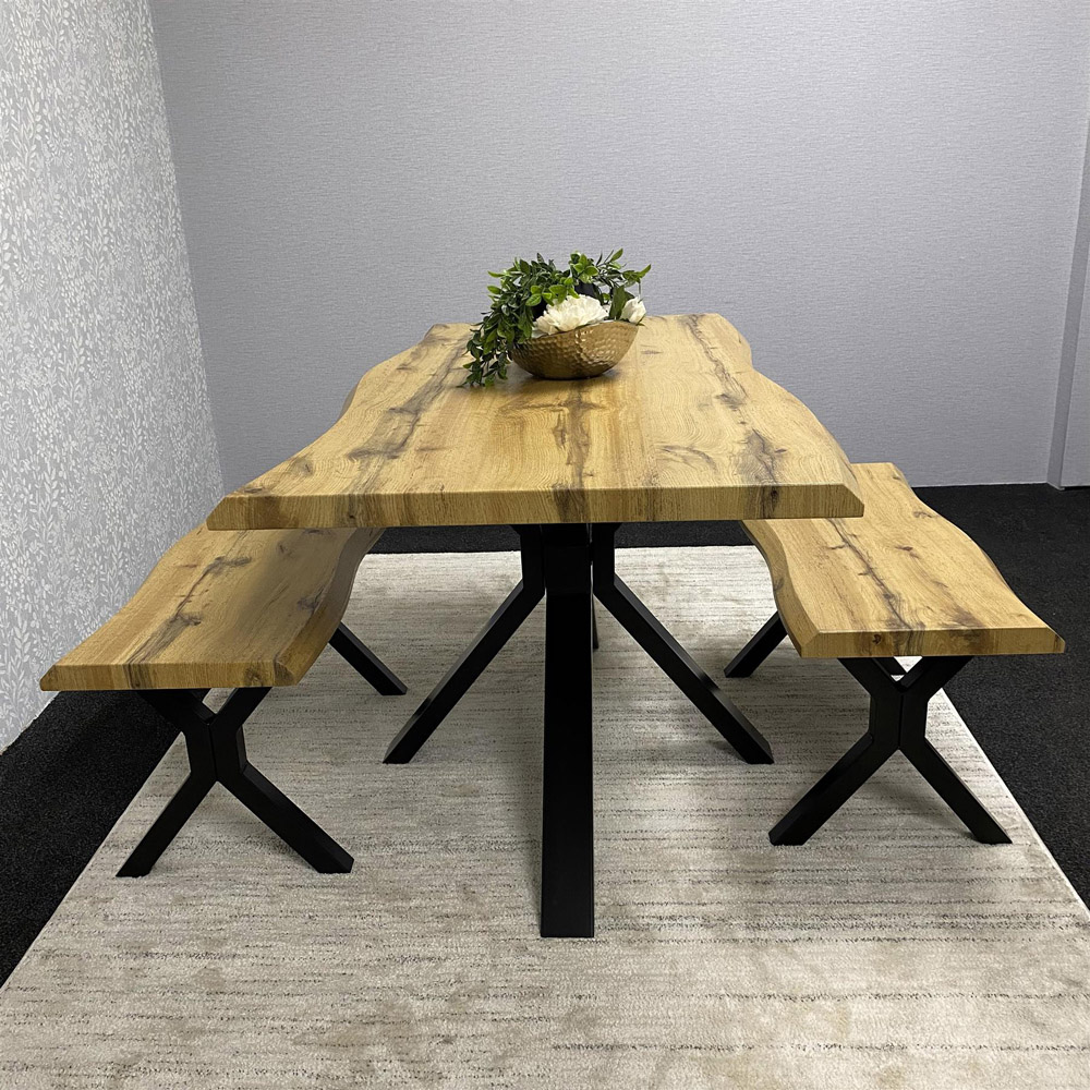 Kosy Koala 4 Seater Wooden Dining Table Set with Benches Image 8